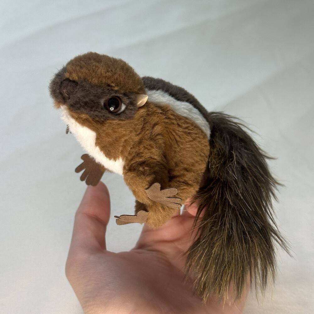 FOLKMANIS Mini Chipmunk Plush Finger Puppet Woodlands Forest Animal Squirrel